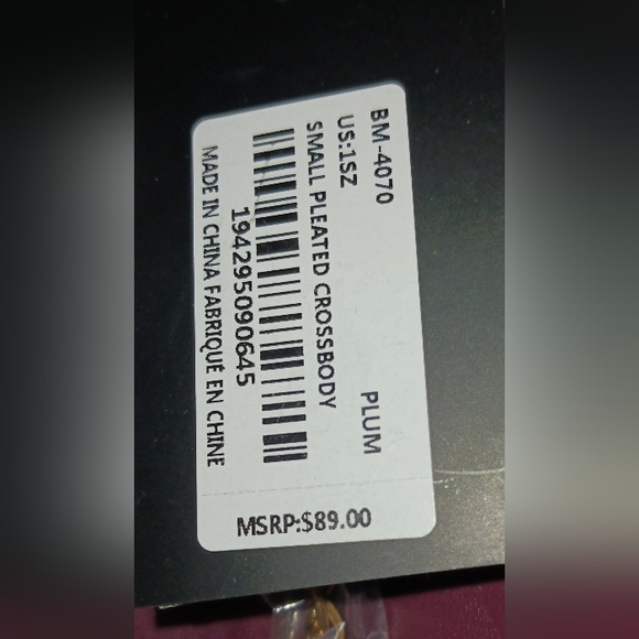 Badgley Mischka NWT plum crossbody bag - Picture 4 of 6